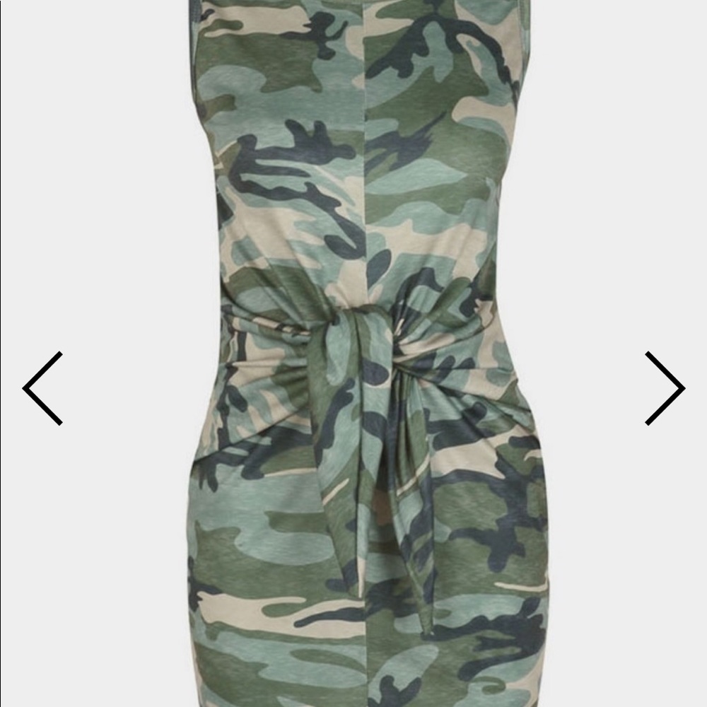 ✨NEW ✨ Camo print front tie sleeveless dress